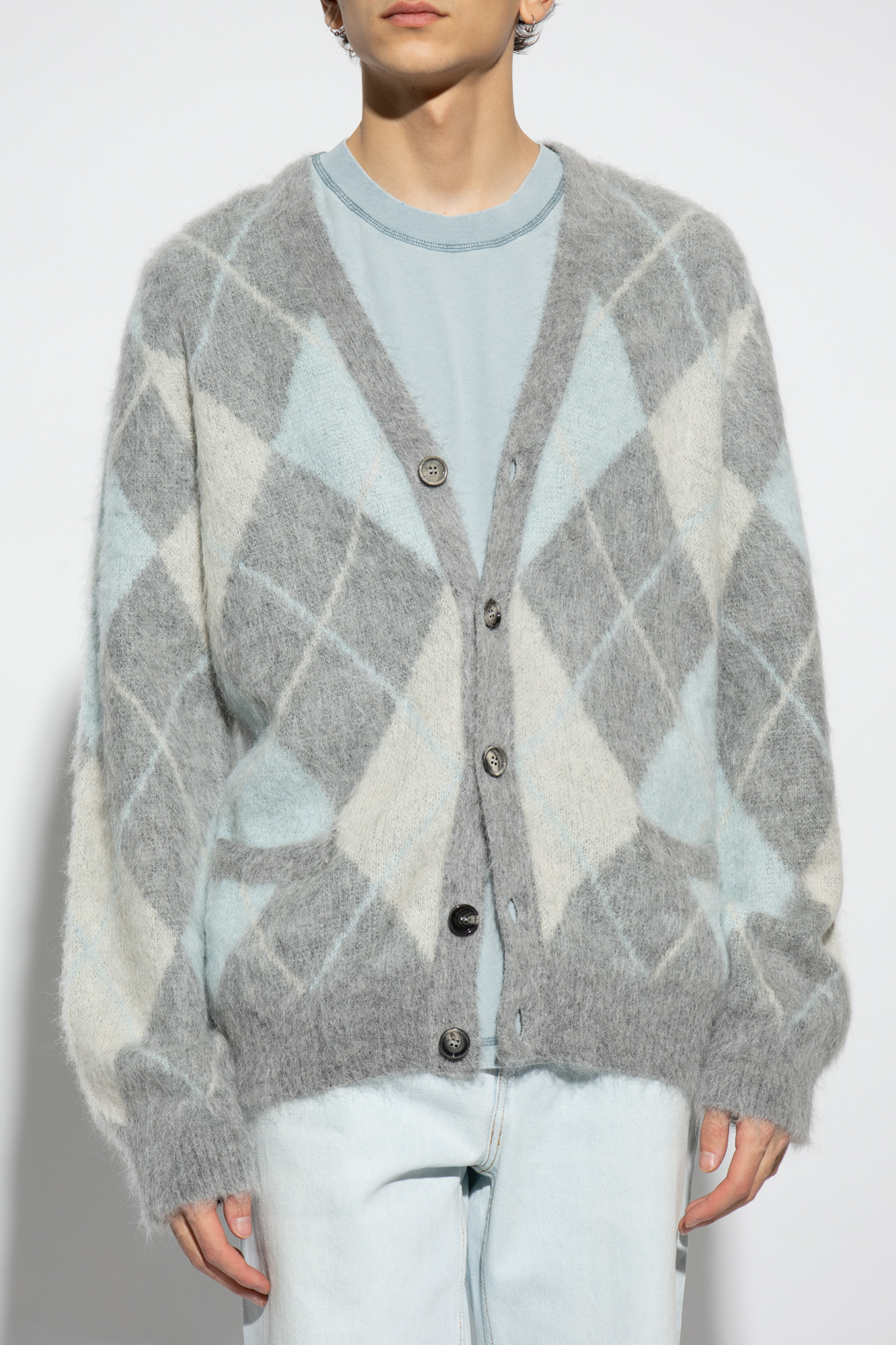 Ami Alexandre Mattiussi Cardigan with argyle pattern | Men's